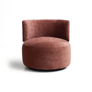 Halo Swivel Accent Chair, Plush Rust, by Lounge Lovers by Lounge Lovers, a Chairs for sale on Style Sourcebook