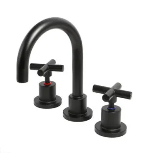 Alpha Cross Handle Basin Set J/V Lf | Made From Brass In Black By Raymor by Raymor, a Bathroom Taps & Mixers for sale on Style Sourcebook