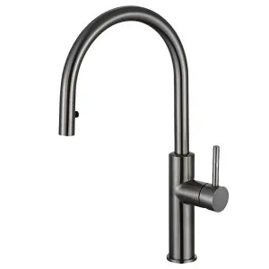 Titan Essentials Lite Gooseneck Pull Out Kitchen Mixer Tap Gunmetal TTGMXP by Titan, a Kitchen Taps & Mixers for sale on Style Sourcebook