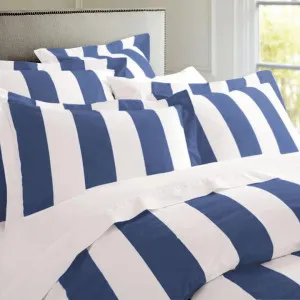 RANS Oxford Stripe Cobalt Blue King Quilt Cover Set by null, a Quilt Covers for sale on Style Sourcebook