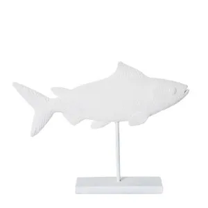 Salmon Fish Stand Sculpture - 37 x 10 x 30cm by Elme Living, a Statues & Ornaments for sale on Style Sourcebook
