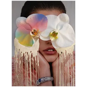 Dina Broadhurst La Di Da (Golden) - Small 60 x 80 - Black Frame LA-DI-DA-GOLDEN-BF-S by Dina Broadhurst, a Artwork & Wall Decor for sale on Style Sourcebook