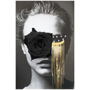 Dina Broadhurst Golden Eye, Black Rose - Large 100 x 150 - Black Frame GLDN-EYE-BLK-RS-BF-L by Dina Broadhurst, a Artwork & Wall Decor for sale on Style Sourcebook