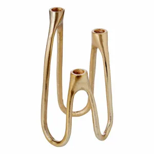 Metal Tiered Candleholder 19x29cm in Gold by OZ Design, a Candle Holders for sale on Style Sourcebook