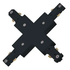 Nora Living Line Single Circuit 4-Way Cross Track Joiner Black by Nora Living, a Lighting for sale on Style Sourcebook