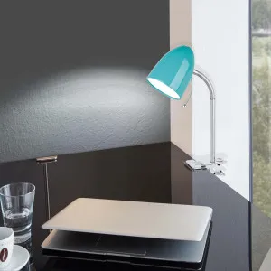 Eglo Lara Clamp Light Light Blue by Eglo, a Lamps for sale on Style Sourcebook