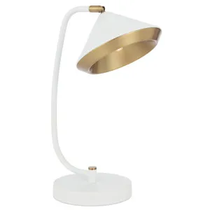 Telbix Larson Desk Lamp White by Telbix, a Lamps for sale on Style Sourcebook