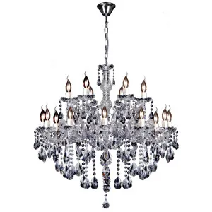 Zurich Chrome Crystal Chandelier 18 Light by Lighting Inspirations, a Lighting for sale on Style Sourcebook