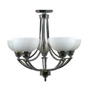 Houston Chrome Ceiling CTC Light 5 Light Flush by Lighting Inspirations, a Lighting for sale on Style Sourcebook