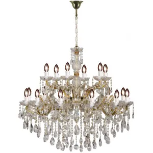 Zurich Gold Crystal Chandelier 18 Light by Lighting Inspirations, a Lighting for sale on Style Sourcebook