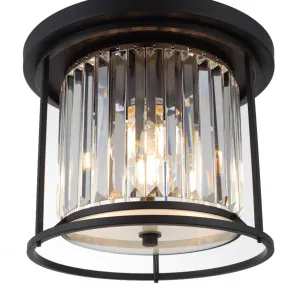 Cougar Amelia Modern Luxe Clear Crystal Flush Mount Ceiling Light Black by Cougar, a Lighting for sale on Style Sourcebook