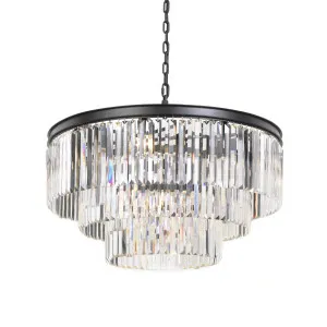 Telbix Serene Antique Black and Crystal Chandelier Light (E14) 16 Light by Telbix, a Lighting for sale on Style Sourcebook