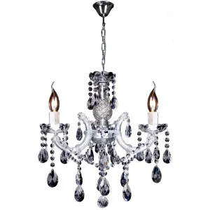 Zurich Chrome Crystal Chandelier 3 Light by Lighting Inspirations, a Lighting for sale on Style Sourcebook