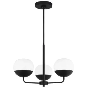 Alvin 3 Light Chandelier by Visual Comfort Generation Midnight Black by Visual Comfort & Co - Generation Lighting, a Lighting for sale on Style Sourcebook