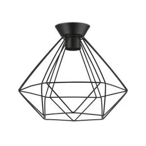 Eglo Tarbes Black Cage DIY Batten Fix Shade Large by Eglo, a Lighting for sale on Style Sourcebook