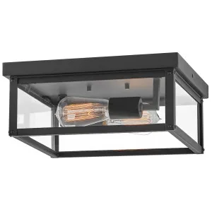 Hinkley Beckham Small Exterior Flush Mount Black by Hinkley, a Lighting for sale on Style Sourcebook