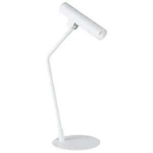 Eglo Almudaina Minimalist Steel LED Desk Lamp with Adjustable Head White by Eglo, a Lamps for sale on Style Sourcebook