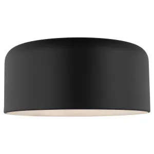 Malone Large Flush Mount by Visual Comfort Generation Midnight Black by Visual Comfort & Co - Generation Lighting, a Lighting for sale on Style Sourcebook