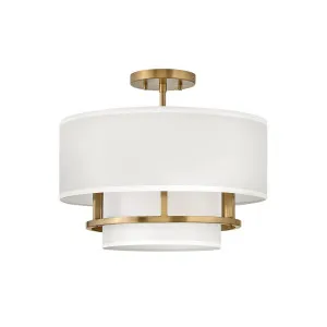 Hinkley Graham 3 Light Flush Mount Lacquered Brass by Hinkley, a Lighting for sale on Style Sourcebook