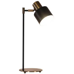 Oriel Lighting Ari Mid Century Desk Lamp with Adjustable Head and Sleek Metal Finish Antique Brass by Oriel Lighting, a Lamps for sale on Style Sourcebook