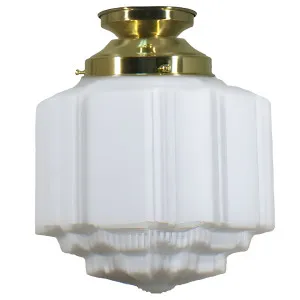 St Kilda Opal Matte DIY Batten Fix with Polished Brass Accent White by Lighting Inspirations, a Lighting for sale on Style Sourcebook