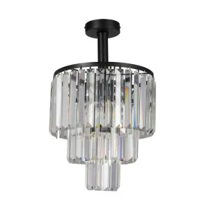 Fiorentino Karina 4 Light Crystal CTC Light (E14) Black by Fiorentino, a Lighting for sale on Style Sourcebook