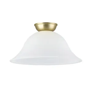 Eglo Satin Brass Murcia Alabaster Steel and Glass DIY Batten Fix Shade Large by Eglo, a Lighting for sale on Style Sourcebook