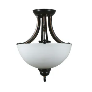 Houston Bronze Ceiling CTC Light 2 Light Semi Flush by Lighting Inspirations, a Lighting for sale on Style Sourcebook