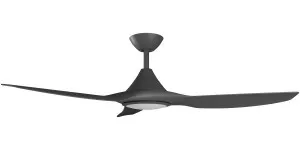 Calibo Smart CloudFan 52" (1300mm) ABS DC Ceiling Fan with 20W CCT LED Light and Remote Black by Calibo, a Ceiling Fans for sale on Style Sourcebook