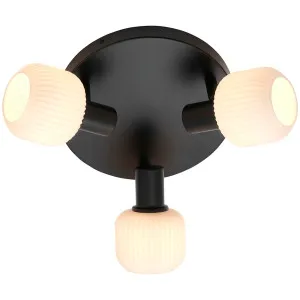 Nordlux Milford Mini 3 Light Flush Mount Black by Nordlux, a Lighting for sale on Style Sourcebook