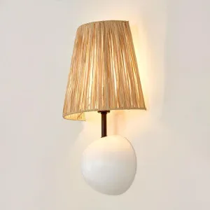 Cove Wall Light Wall Light with Raffia Shade by Florabelle Living, a Lighting for sale on Style Sourcebook