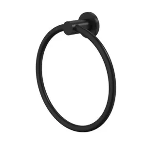 Liano II Towel Ring | Made From Brass In Matte Black By Caroma by Caroma, a Bathroom Accessories for sale on Style Sourcebook