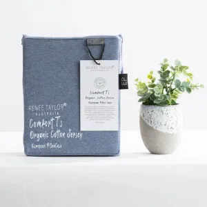 Renee Taylor Comfort T?s Organic Cotton Melange Jersey Ink European Pillowcase by null, a Cushions, Decorative Pillows for sale on Style Sourcebook