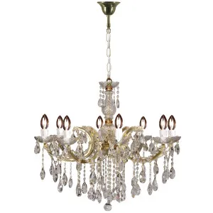 Zurich Gold Crystal Chandelier 8 Light by Lighting Inspirations, a Lighting for sale on Style Sourcebook