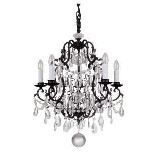 Bronze Salzburg Grand Crystal Chandelier 5 Light by Lighting Inspirations, a Lighting for sale on Style Sourcebook