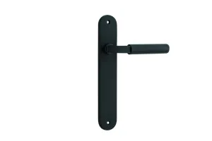Brunswick Lever - Oval - Matt Black by Iver, a Door Hardware for sale on Style Sourcebook