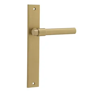 Helsinki Lever - Rectangular - Brushed Brass by Iver, a Door Hardware for sale on Style Sourcebook