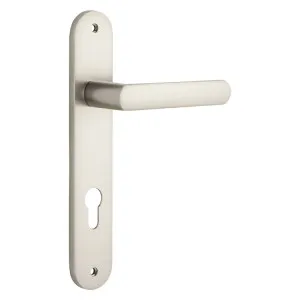 Osaka Lever - Oval - Satin Nickel - Entrance by Iver, a Door Hardware for sale on Style Sourcebook