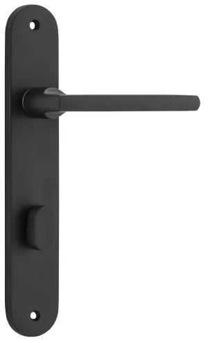 Baltimore Lever - Oval - Matt Black - Privacy by Iver, a Door Hardware for sale on Style Sourcebook
