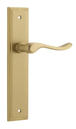 Stirling Lever - Stepped - Brushed Brass by Iver, a Door Hardware for sale on Style Sourcebook