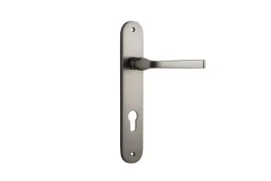 Annecy Lever - Oval - Satin Nickel - Entrance by Iver, a Door Hardware for sale on Style Sourcebook