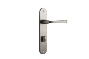 Annecy Lever - Oval - Satin Nickel - Privacy by Iver, a Door Hardware for sale on Style Sourcebook