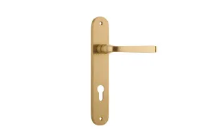 Annecy Lever - Oval - Brushed Brass - Entrance by Iver, a Door Hardware for sale on Style Sourcebook