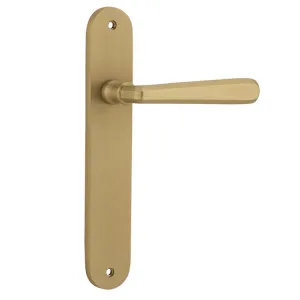 Copenhagen Lever - Oval - Brushed Brass by Iver, a Door Hardware for sale on Style Sourcebook