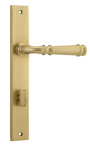 Verona Lever - Rectangular - Brushed Brass - Privacy by Iver, a Door Hardware for sale on Style Sourcebook