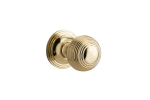 Guildford Knob - Round Rose - Polished Brass by Iver, a Door Hardware for sale on Style Sourcebook