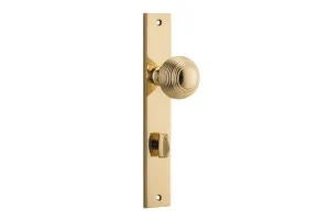 Guildford Knob - Rectangular - Polished Brass - Privacy by Iver, a Door Hardware for sale on Style Sourcebook