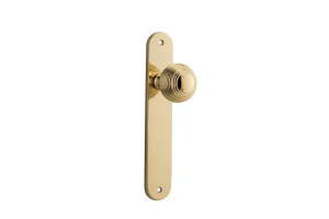 Guildford Knob - Oval - Polished Brass by Iver, a Door Hardware for sale on Style Sourcebook