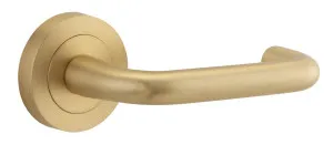 Oslo Lever - Round Rose - Brushed Brass by Iver, a Door Hardware for sale on Style Sourcebook