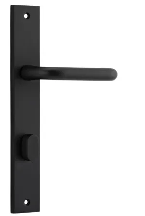 Oslo Lever - Rectangular - Matt Black - Privacy by Iver, a Door Hardware for sale on Style Sourcebook